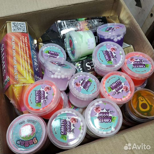 Слаймы, кинетический песок, пластилин