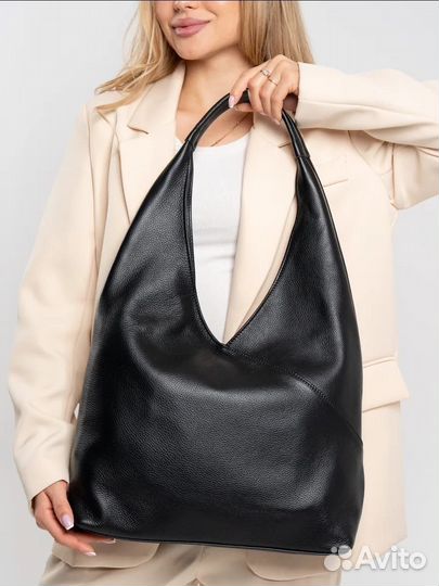 Сумка женская хобо натуральная кожа