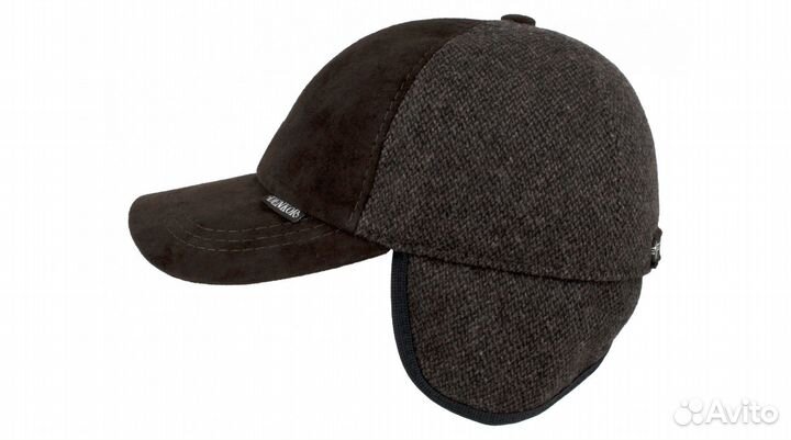 Бейсболка замш/пальтовая ткань