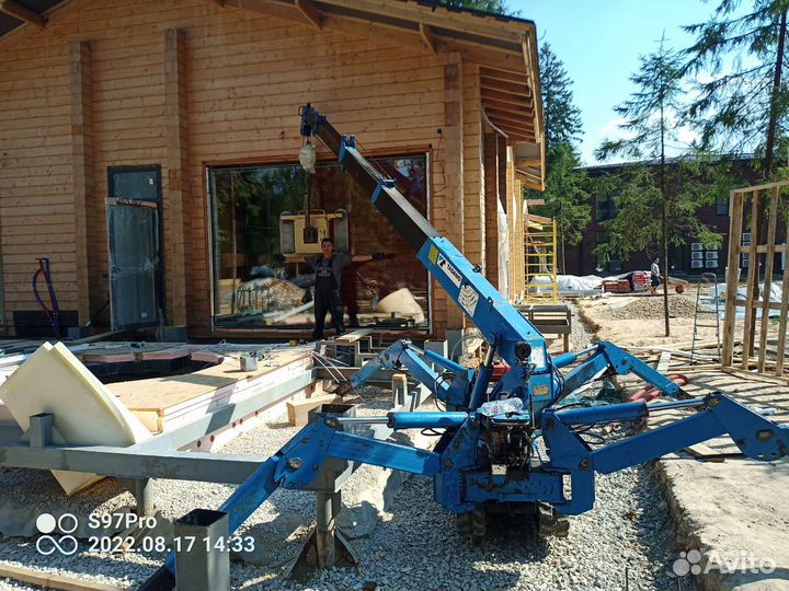 Мини кран паук с присоской для стекла