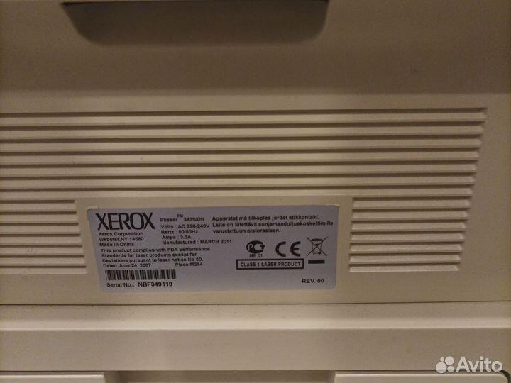 Принтер лазерный xerox Phaser 3435