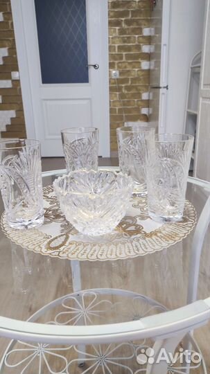 Хрусталь фужеры, вазы, стаканы, рюмки, конфетницы
