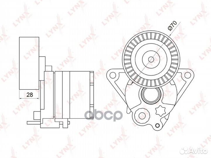 Натяжитель ремня приводного MB W210/211/202/203