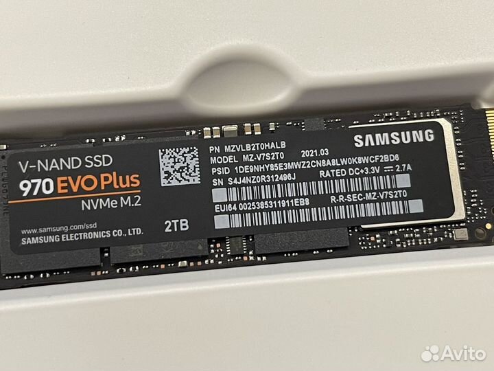 Samsung 970 evo plus 2 tb SSD m2 nvme