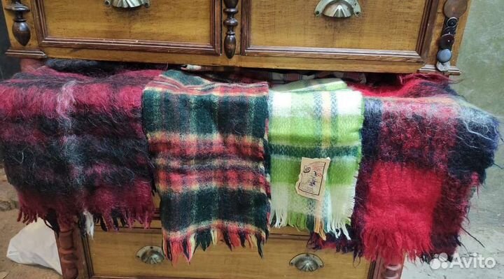 Мохеровые шарфы СССР, винтаж