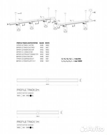 Набор креплений Nowodvorski Profile 9461