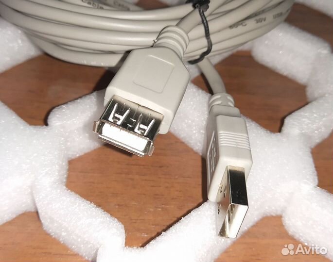 Кабель удлинитель USB 2.0 AM-AF, 5 метров