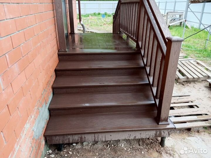 Монтаж террас, навесов, крылечки,монтаж планкена