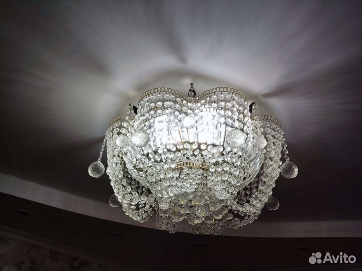 Люстра потолочная хрустальная