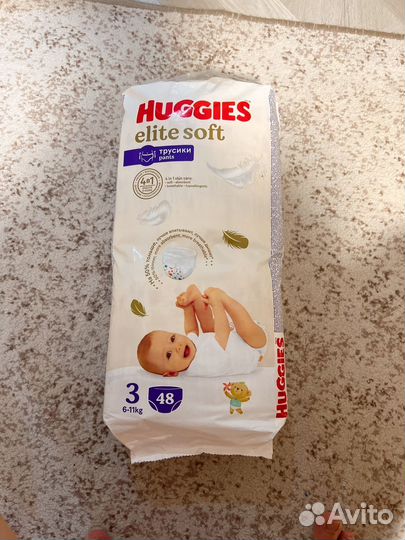 Подгузники трусики huggies elite soft 4