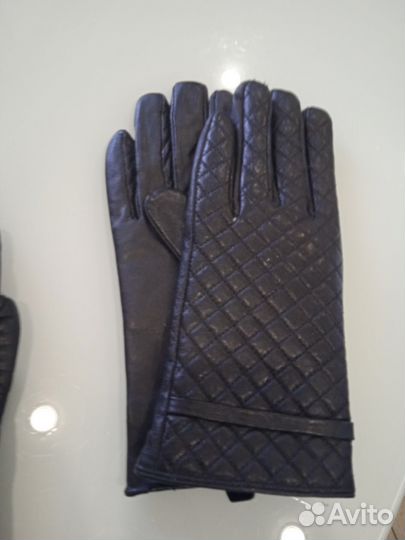 Перчатки женские кожаные