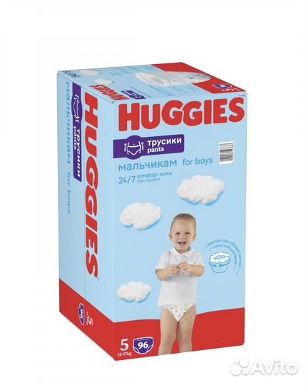 Подгузники-трусики Huggies 5 12-17кг 96шт