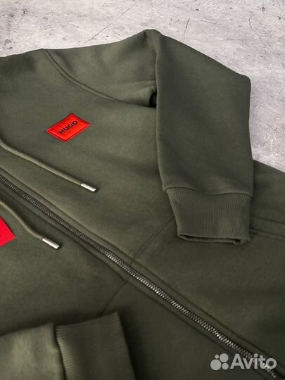 Зип худи Hugo Boss зеленое люкс