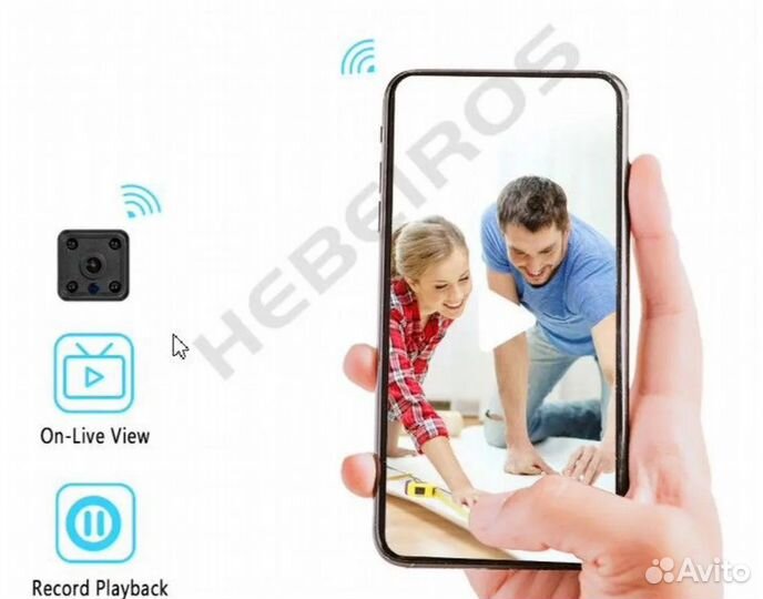 Мини вайфай камера видеонаблюдения. Ночное видение