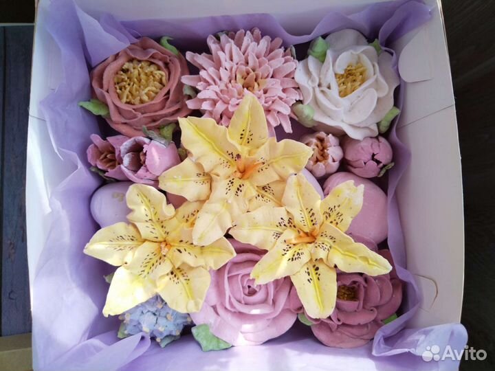 Зефирные цветы на День рождения, в подарок