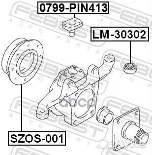 Палец кулака поворотного 0799PIN413 Febest