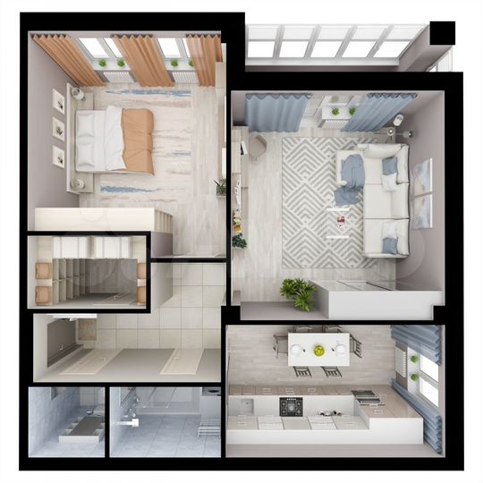 2-к. квартира, 73 м², 10/16 эт.