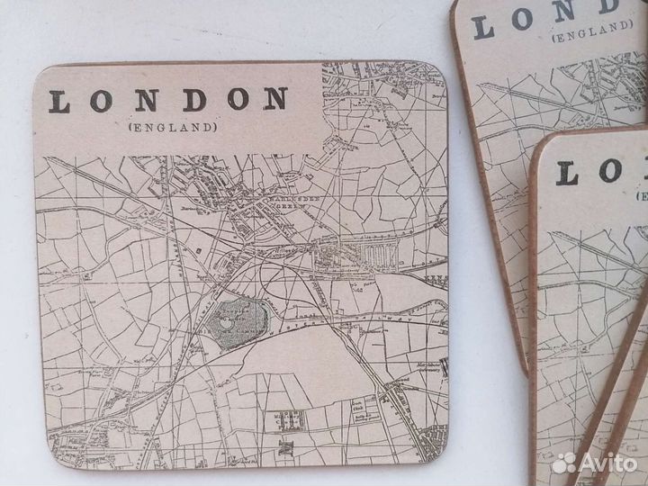 Пробковая подставка. Лнндон.набор 6 шт