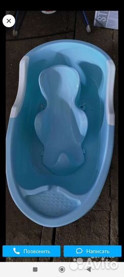 Ванночка для купания с горкой