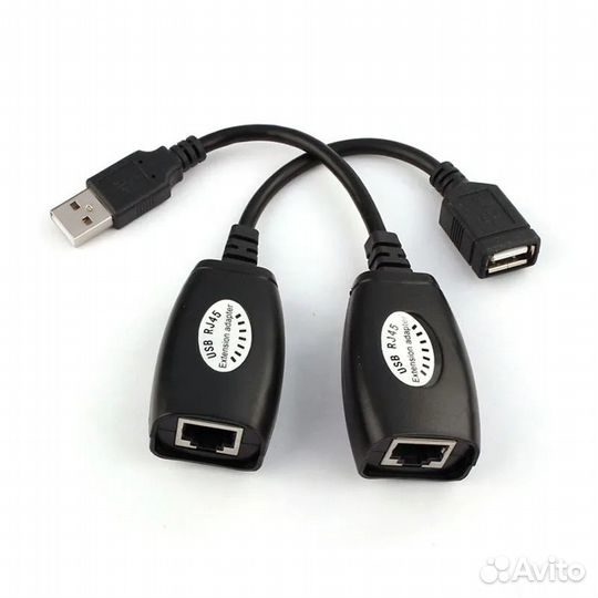 USB удлинитель для кабеля RJ-45 (до 45 м.)