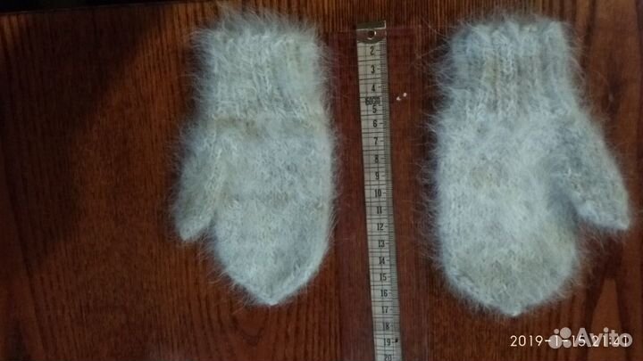 Комплект варежки и носочки из собачьей шерсти