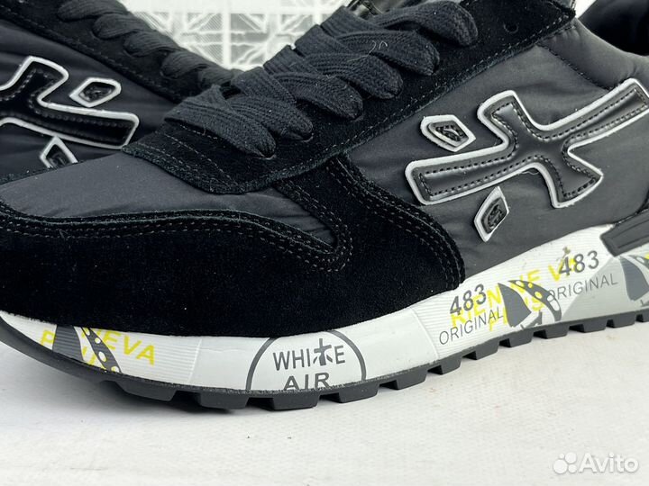 Кроссовки Premiata black white черно белые