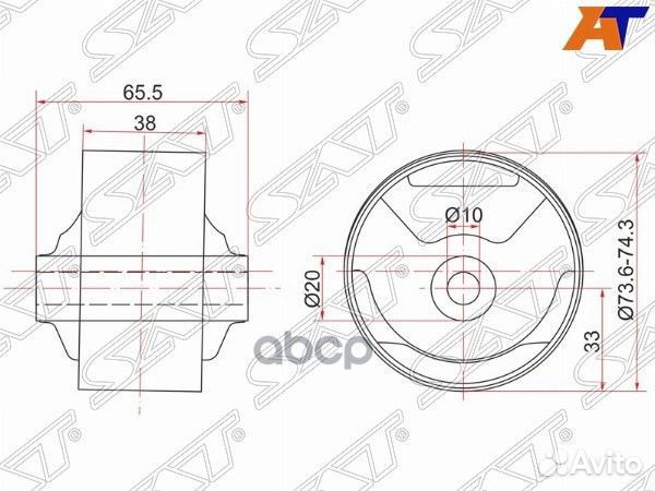 Картридж подушки двигателя RR toyota corsa/terc