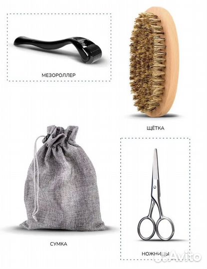 Мужской набор для ухода за бородой и усами