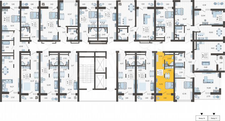Квартира-студия, 23,2 м², 6/19 эт.