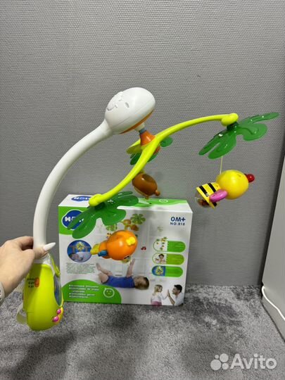 Мобиль на кроватку музыкальный ночник