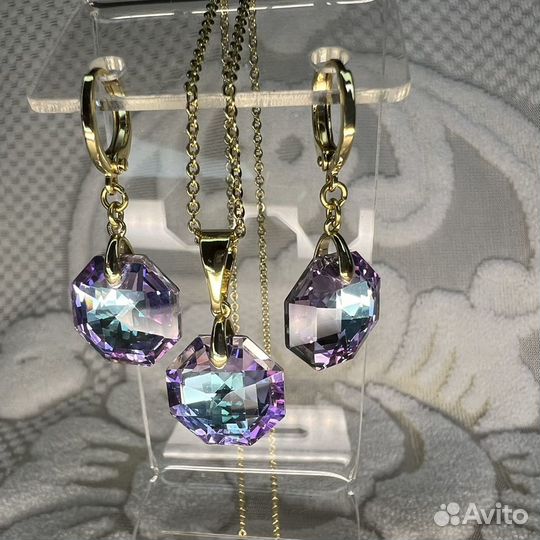 Комплект со Swarovski серьги кулон красивенный