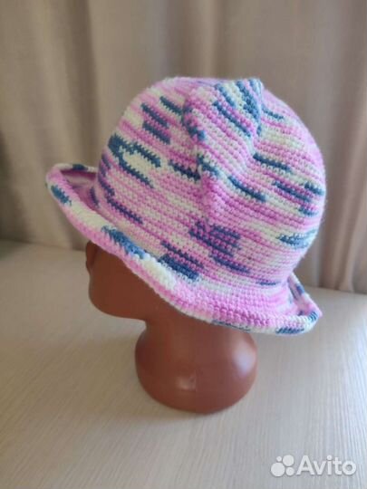 Вязанная детская шапка с ушками