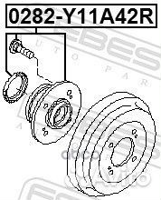 Ступица задн 0282-Y11A42R 0282-Y11A42R Febest