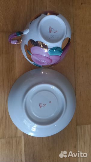 Чашка с блюдцем Дулево