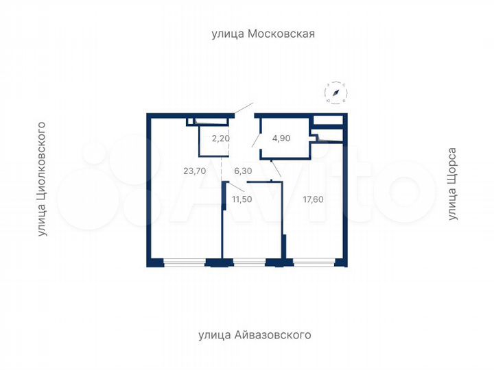 2-к. квартира, 66,2 м², 12/30 эт.