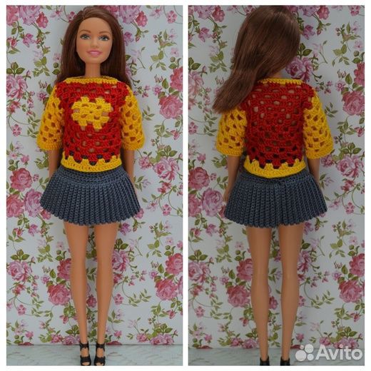 Вязаная одежда для кукол Barbie