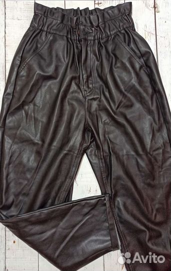 Кожаные брюки Zara