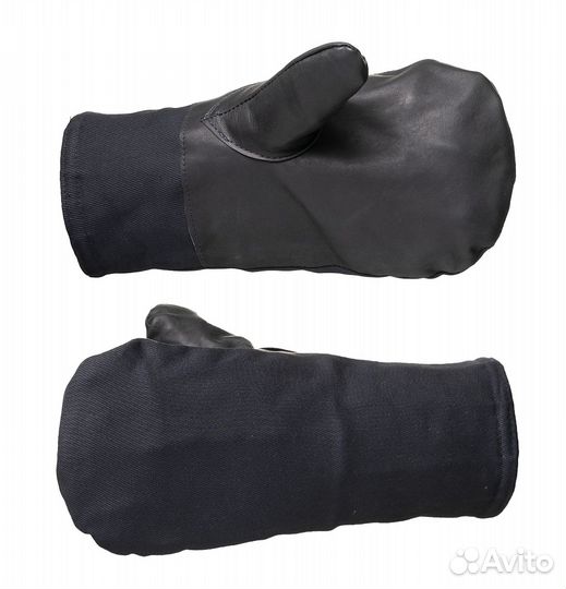 Рукавицы меховые с кожаным наладонником