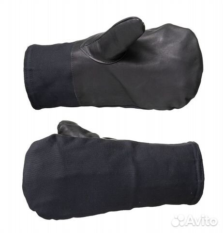 Рукавицы меховые с кожаным наладонником