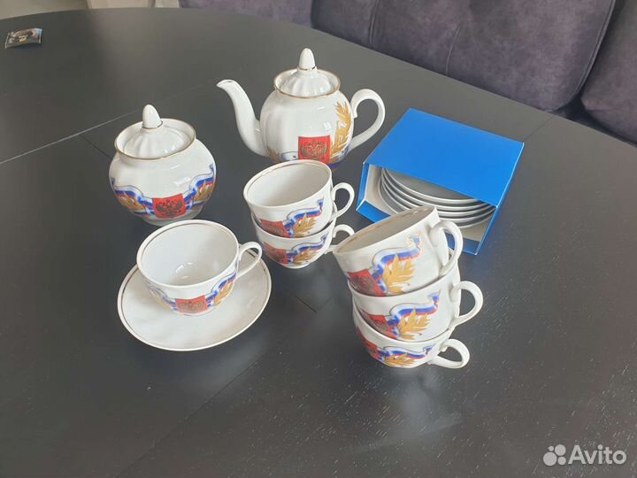 Чайный сервиз дулево с символикой Россия