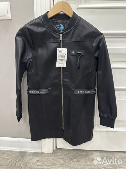 Кожаный тренч для девочки 158