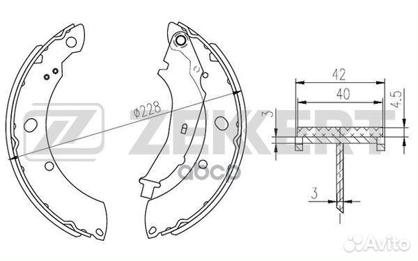 Колодки торм. бараб. зад VW Polo V 10. BK4266