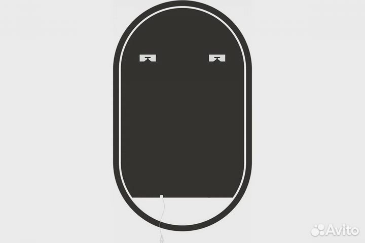 Зеркало с подсветкой AM-Tor-500-900-DS-F-Nero Art