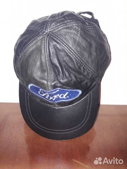 Бейсболка кожаная мужская