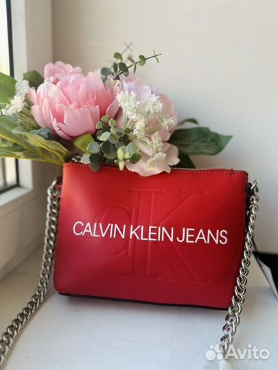 Сумка calnin klein красная новая