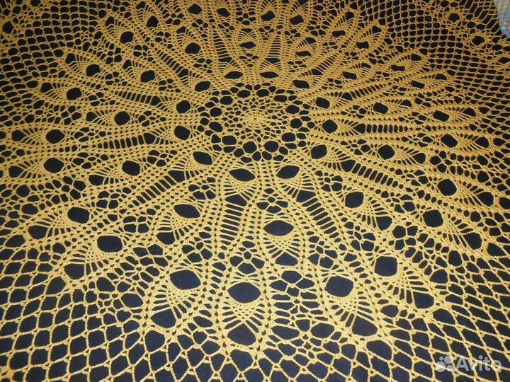 Вязаная скатерть крючком