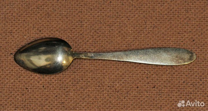 Ложка кофейная серебро 875 пробы эмаль