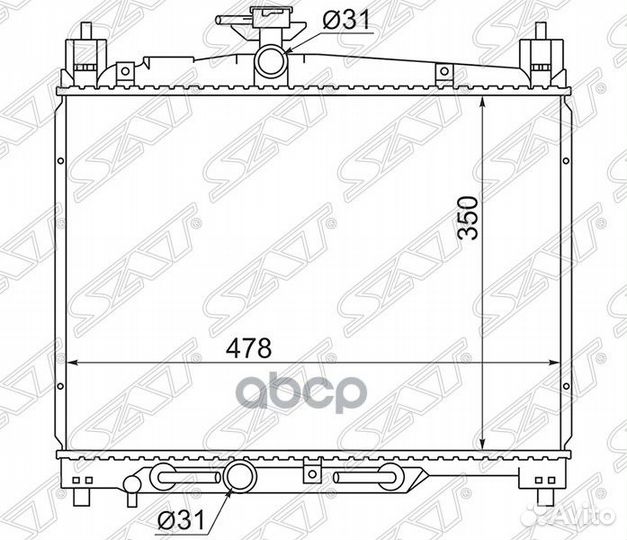 Радиатор Toyota Vitz 99-05 / Echo 99-05 / Platz