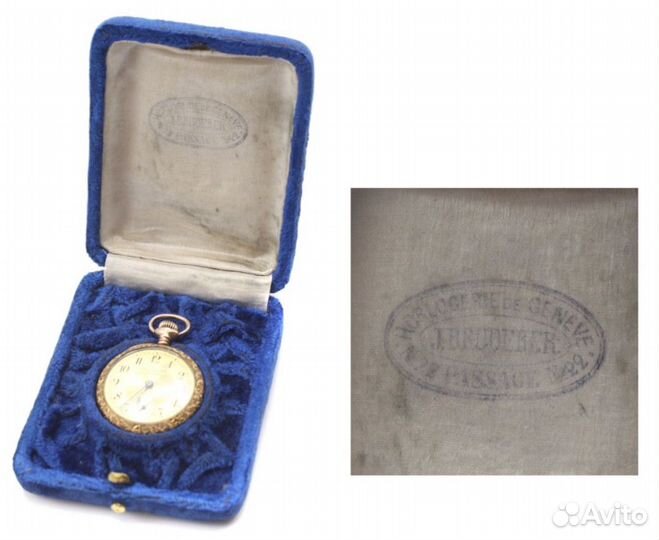 Часы старинные Worcester, 19 век, J.Bruderer