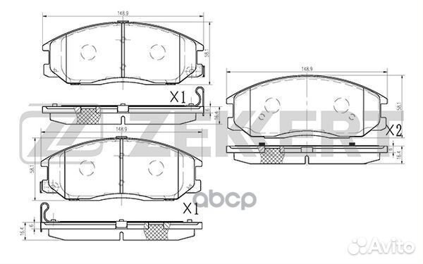 Колодки передние Hyundai/Zekkert/ BS1794 Zekkert